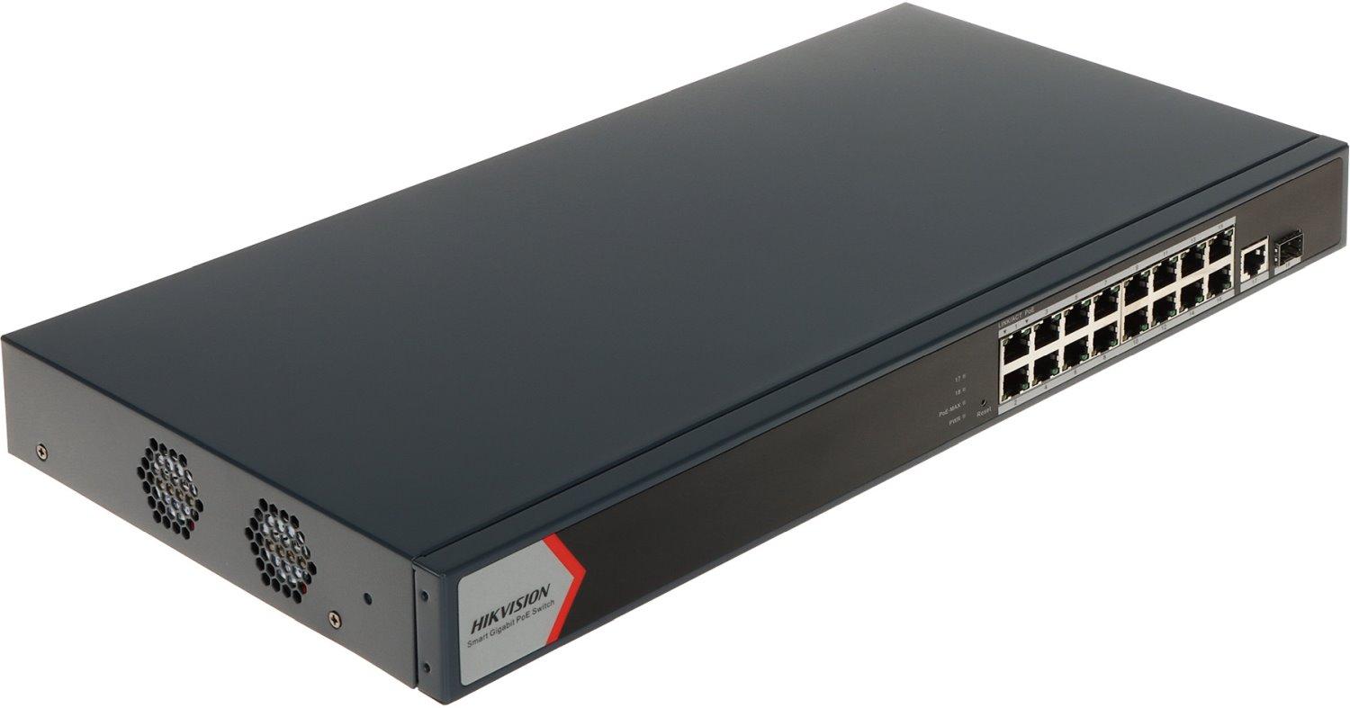 Hikvision DS-3E1518P-EI/M 16-Port Gigabit Smart-Managed PoE Switch with 130W Power Budget